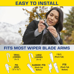 Rain-X 810203 Repellency Water Repellent Wiper Blades, 17" Windshield Wipers (Pack of 2), All Weather Streak-Free for Enhanced Visibility w/ Water Repellency Formula